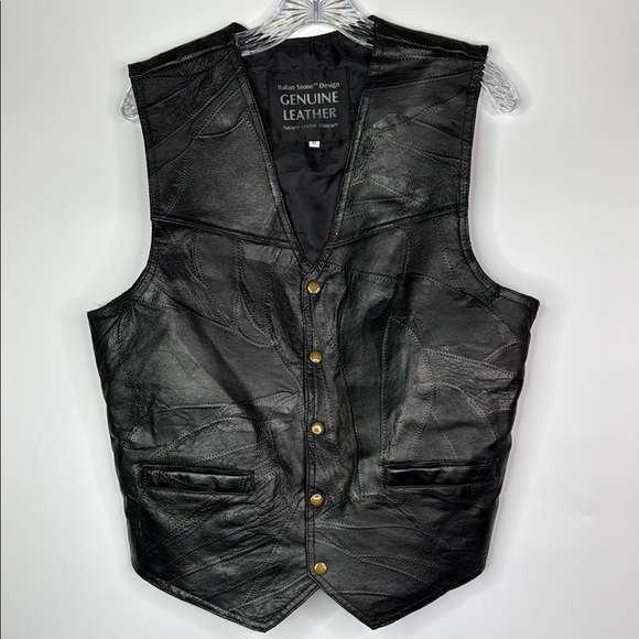 Navarre Leather Company Other - Italian Stone Design Genuine Leather Navarre Leather Company Vest Size Medium